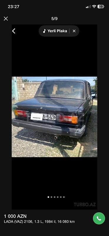 qaz balonu qiymətləri: VAZ (LADA) 2106: 1.3 l | 1982 il 16080 km Sedan — 5
