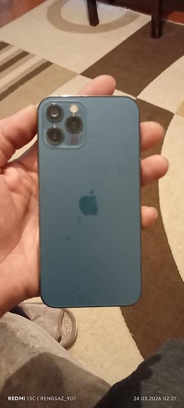 iphone xd: IPhone 12 Pro, 128 GB, Pacific Blue, Barmaq izi, Face ID — 1