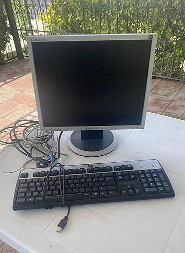 Masaüstü kompüterlər və komponentlər: Samsung SyncMaster 740N LCD monitor + HP USB klaviatura dəsti — 1