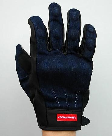 Oprema za bicikliste: Komine moto rukavice – teksas/leather hibrid - Gornji deo od tamnog — 8