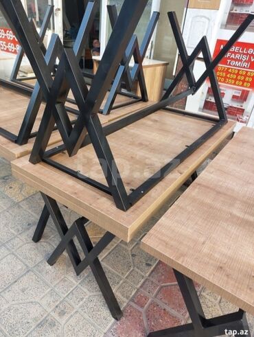Bağ, çöl masa və oturacaq dəstləri: Yeni, Dördbucaq masa, 4 stul, Açılan, Stullar ilə, Taxta, Azərbaycan — 10