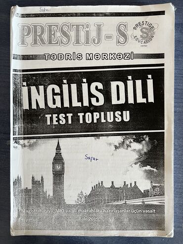 tibbi kitablar pdf: Prestij-S İngilis Dili Test Toplusu (PDF forması). Heç istifadə