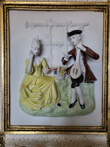 Anticelulit masažeri: Barokna figura u drvenom ramu iz 70ih. Figura gipsana je bez — 3