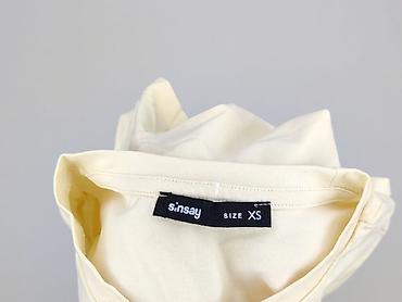 basicowe bluzki: Sinsay, T-shirt damski, rozmiar XS — 4