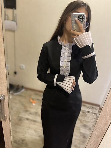 mini yupqa: Qara rəngli uzun ziyafət/klassik stil don - Model: dar kəsimli, uzun — 1