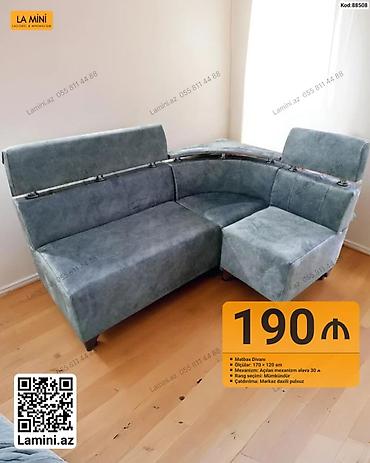 Диваны: Mətbəx divanı – La Mini - Ölçülər: 170 × 120 sm - Mexanizm: Açılan — 1