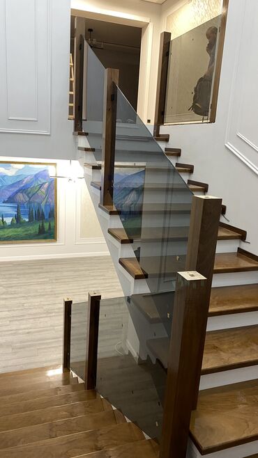 Деревянные лестницы: Деревянная лестница Для дома, Бесплатный замер, Вид дерева: Лиственница, Стиль: Лофт — 2