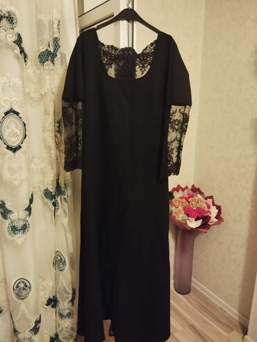 Ziyafət donları: Qadın geyim kolleksiyası - Zərif maxi don – qara rəngdə, sinə və — 3