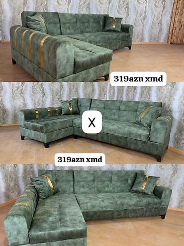Model: X künc divanı - Rəng: tünd zeytun/yaşıl - Forma: L şəklində lalafo.az -da Model: X künc divanı - Rəng: tünd zeytun/yaşıl - Forma: L şəklində