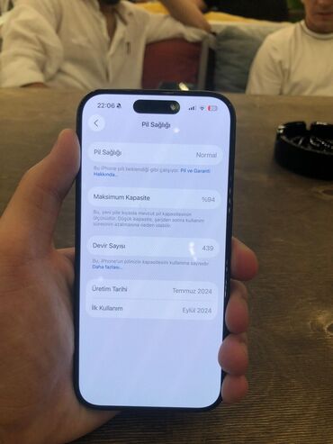 IPhone 15 Pro, 128 GB, Blue Titanium, Zəmanət