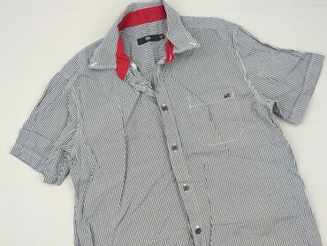 modne sukienki dla 13 latki: Shirt 14 years, condition - Very good, pattern - Cell, color - Blue