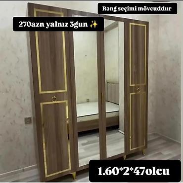 Üç qapılı şkaf – ölçü: 1.60×2×47 sm. - Orta qapı güzgülüdür, yan lalafo.az -da Üç qapılı şkaf – ölçü: 1.60×2×47 sm. - Orta qapı güzgülüdür, yan