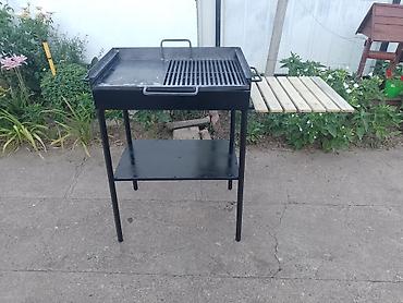 Barbecue: Roštilj na ćumur sa pločom i rešetkom - Konstrukcija od metala — 1
