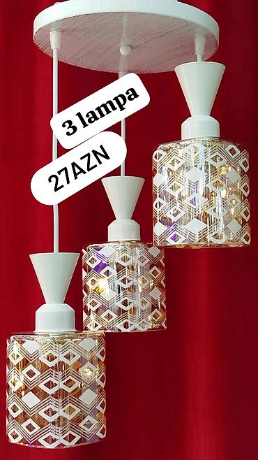lüstura: Çılçıraq, 3 lampa, Şüşə — 5