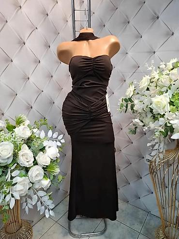 mini torbice: Elegantna duga haljina bez bretela sa draperijom - Model: uska, maxi — 5