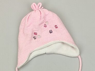 różowa czapka: Czapka, 38-39 cm, stan - Dobry