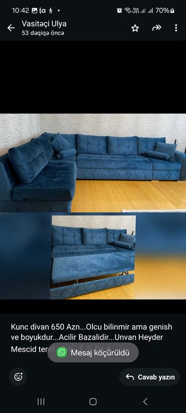 Soyuducu vitrinləri: Künc divan, İşlənmiş, Açılan, Bazalı, Çatdırılma yoxdur