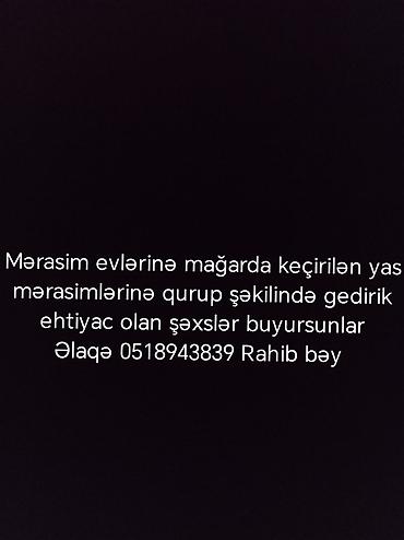 tvin tv elaqe: Xidmət: Mərasim evlərində və mağarda keçirilən yas mərasimlərinə — 1
