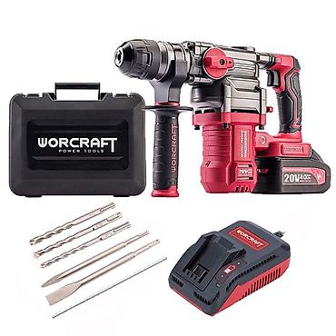 Аккумуляторный бесщеточный перфоратор WORCRAFT CRH‑S20LiBDM (20V, 4.0