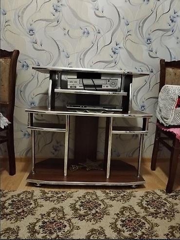 TV altlığı: Televizor üçün çoxsəviyyəli TV stendi/rəf - Material: laminat ağac — 1