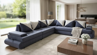 Угловые диваны: Угловой диван, С ящиками, Трехместный — 1