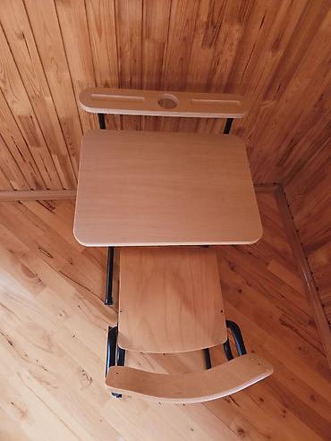Столы и стулья: Tək nəfərlik məktəb partası və stulu - Komplekt: masa + stul — 1