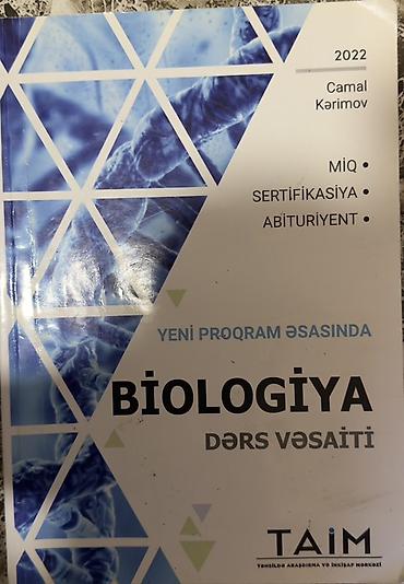 dərs kitabları: Məhsul: “Biologiya – Dərs Vəsaiti” (Yeni proqram əsasında) Müəllif — 1