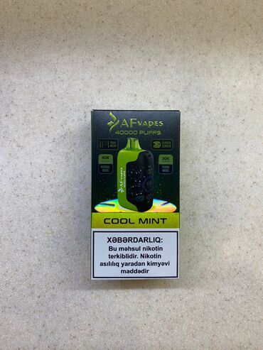 Qəlyan, vayp və aksesuarları: Af vapes 40k seriyası – 40.000 puff, type-c şarj, 2 rejim və dual mesh — 7