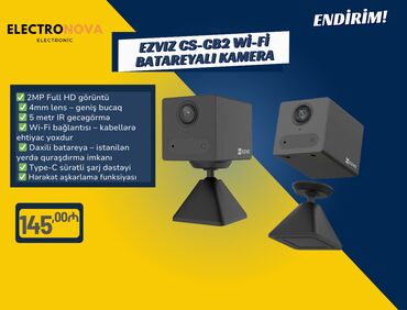 HP: EZVIZ CS-CB2-R100-2D2WF-BK Wi-Fi Batareyalı Kamera ✅ 2MP Full HD