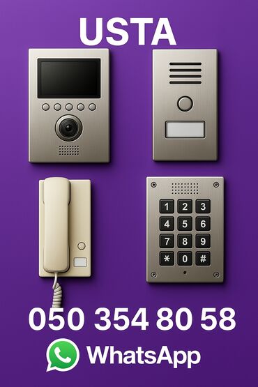 Digər məişət texnikası: Domofon Quraşdırma Xidməti – Təhlükəsizliyiniz Bizimlə Başlayır! 📞