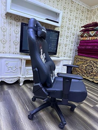 Мебель: Игровое кресло, Новый, С колесиками, цвет - Черный, Экокожа — 3