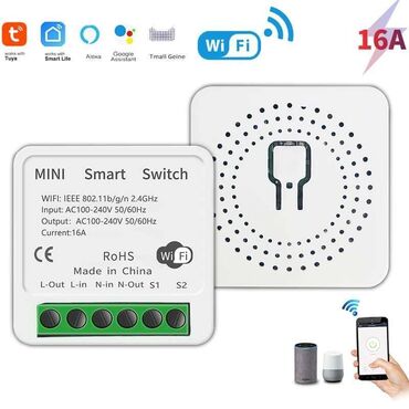 elektirik matorlar: Tuya Mini 1-Kanal 16A WiFi Smart Switch Bu mini wifi keçid modulu