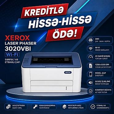 printer a3: XEROX LASER PHASER 3020VBI WI-FI Operativ yaddaş: 128 MB Çap — 1
