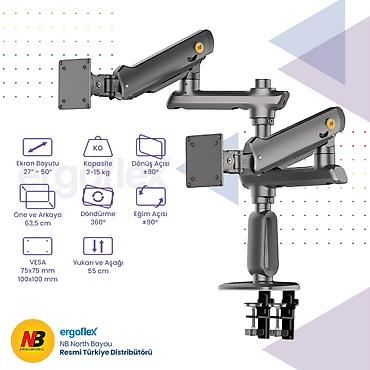 monitor arm: Monitor ARM NB Ergonomic D9C Gaming / Dual – böyük, geniş (Ultrawide) — 6
