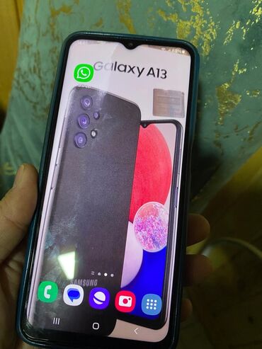 Samsung: Samsung Galaxy A13, 128 GB, rəng - Qara, Barmaq izi, İki sim kartlı, Sənədlərlə