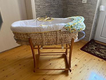 astara mebel: Təbii materialdan hazırlanmış beşik səbəti (Moses basket) və ağacdan — 2