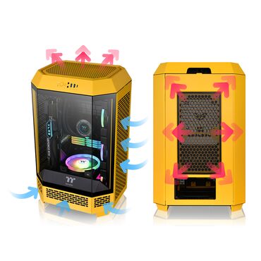 Korpuslar: 👉 Thermaltake The Tower 300 Bumblebee Edition - Unikal Dizaynlı — 10