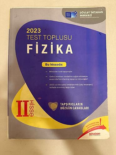 физика: Məhsul: 2023 “Test Toplusu – Fizika” (DİM), I və II hissə komplekt — 2