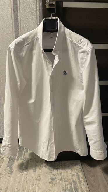 рубашка оверсайз мужская: Мужская рубашка, XL (EU 42), Us Polo Assn, Новый, цвет - Белый, Самовывоз