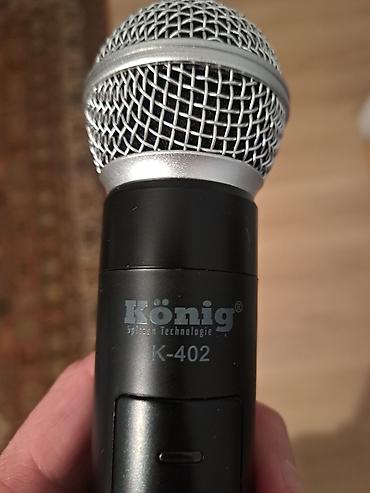 yaxa mikrofonu: Simsiz mikrofon sistemi – König K-402 Komplekt: - König K-402 əl — 2