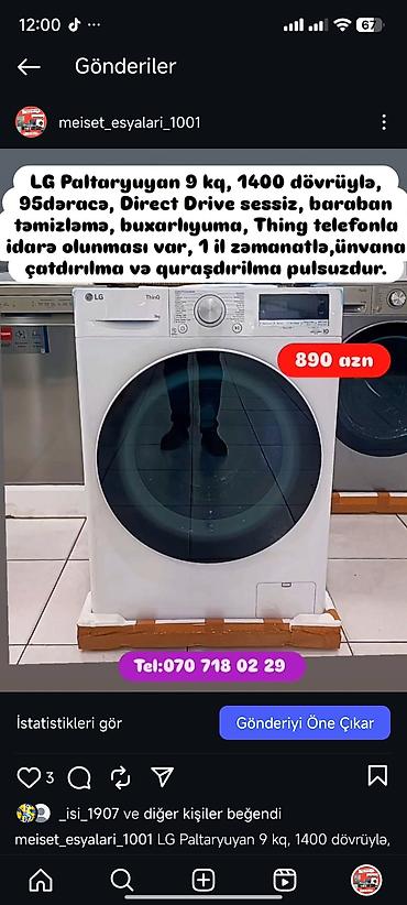 Paltaryuyan maşınlar: Paltaryuyan Anbardan satiş.Qimətlər aşagida qeyd olunub.Ünvana — 90