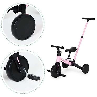 kolica za dete: ECOTOYS Tricikl 2u1 – roze (YM-BT-6PUSHPINK-250) Višenamenski dečiji — 7