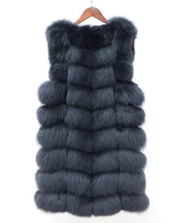 kratke kozne jakne sa krznom: M (EU 38), Polarna lisica, bоја - Crna