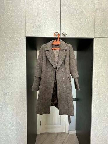дизайнерское пальто шерсть: Пальто, Классика, Осень-весна, По колено, S (EU 36)