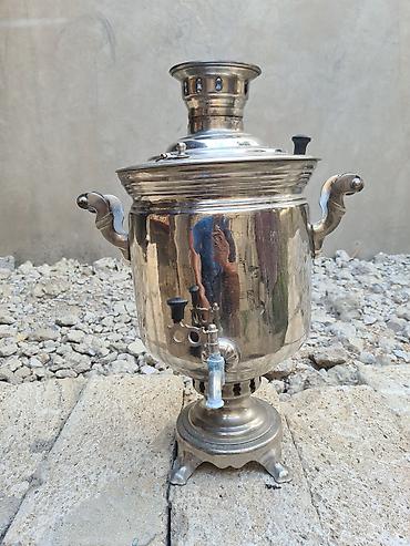 Самовары: Klassik metal samovar - Material: parlaq metal gövdə, dekorativ — 3
