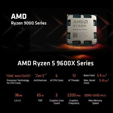 процессоры для серверов amd: Процессор, Новый, AMD Ryzen 5, 6 ядер, Для ПК