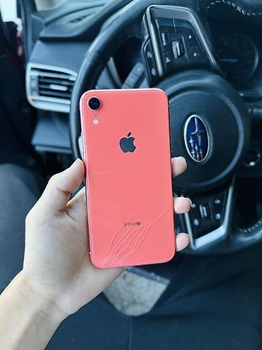 чехол айфон хр: IPhone Xr, Б/у, 64 ГБ, Коралловый, Защитное стекло, Чехол, 75 % — 1