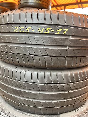 Шины 205 / 45 / R 17, Лето, Б/у, Пара, Италия, Michelin