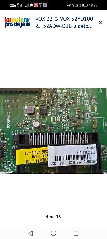 Aksesoari za TV i video: VOX 32” televizori – delovi Dostupni delovi za modele: - VOX 32YD100 na lalafo.rs — 4 Aksesoari za TV i video: VOX 32” televizori – delovi Dostupni delovi za modele: - VOX 32YD100 — 4