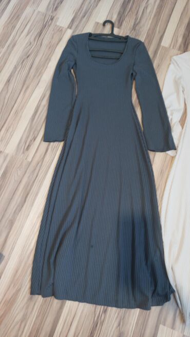 штапельное платье: Повседневное платье, Лето, Длинная модель, Трикотаж, Лапша, XL (EU 42), 2XL (EU 44)